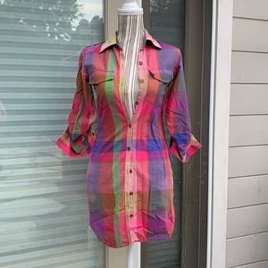 4/$20 Theory madras plaid dress/tunic